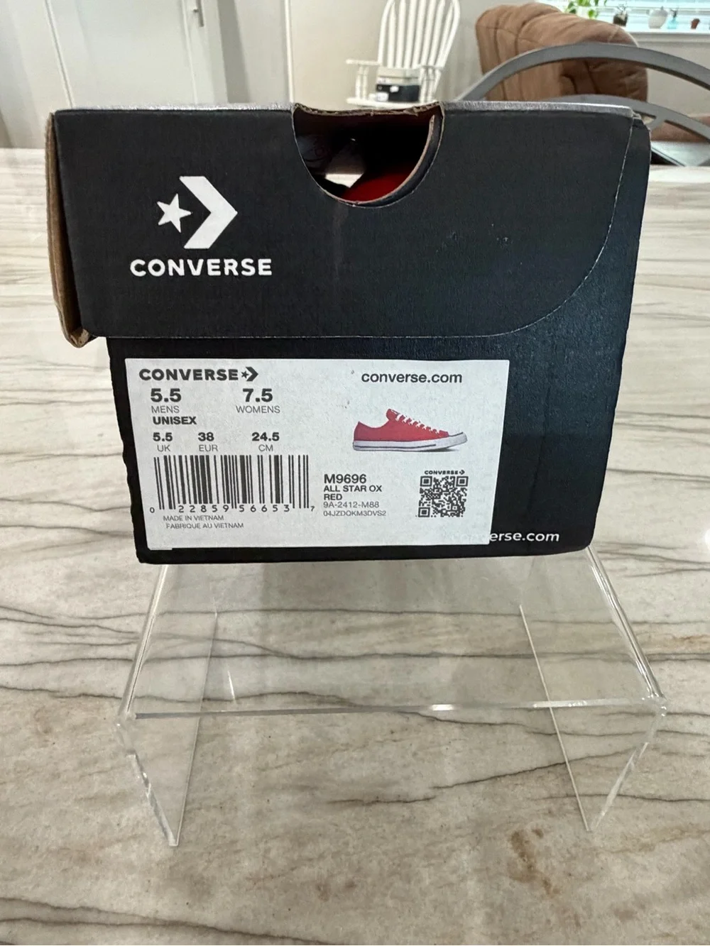 Women’s Converse Low Top Sneakers in Red - Picture 5 of 5